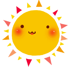 可愛小太陽眨眼分割線 圖片